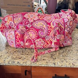 Vera Bradley Pink and Orange Paisley Travel Bag